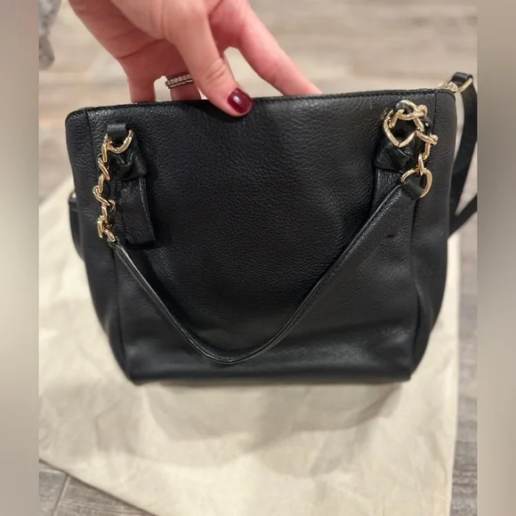 Tory Burch Harper Tote Small in Black - Picture 8 of 10